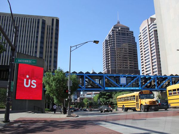 美國哥倫布全美互惠保險公司室外led全彩顯示屏