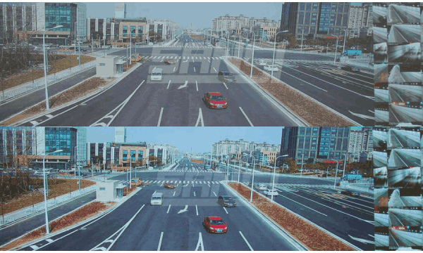 國(guó)內(nèi)某監(jiān)控中心顯示系統(tǒng)開啟HDR前后效果圖(上海三思供應(yīng))