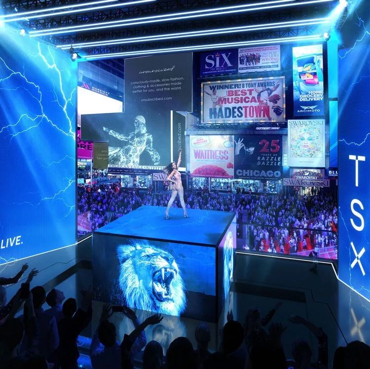 紐約TSX百老匯1800㎡巨幕,三思LED,硬核科技,打造沉浸式,娛樂新地標